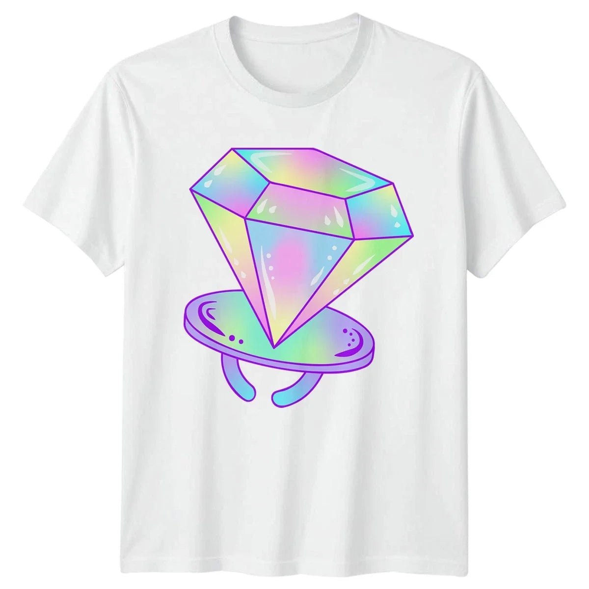 Pastel Planet Gem Space Aesthetic Gift For Him And Her Unisex , , , Long Sleeve Tee