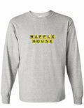 WAFFLE HOUSE Vintage logo Tee Shirt FUNNY Cool Sport Gray Long Sleeve Unisex , , , Long Sleeve Tee