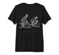 Bicycle Line Art Cycling Minimalist Drawing Premium Tri-Blend Unisex , , , Long Sleeve Tee