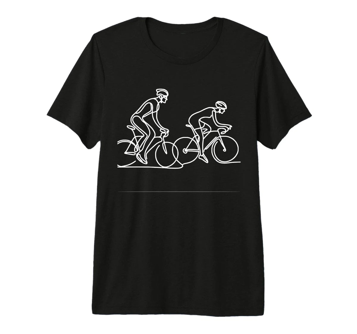 Bicycle Line Art Cycling Minimalist Drawing Premium Tri-Blend Unisex , , , Long Sleeve Tee