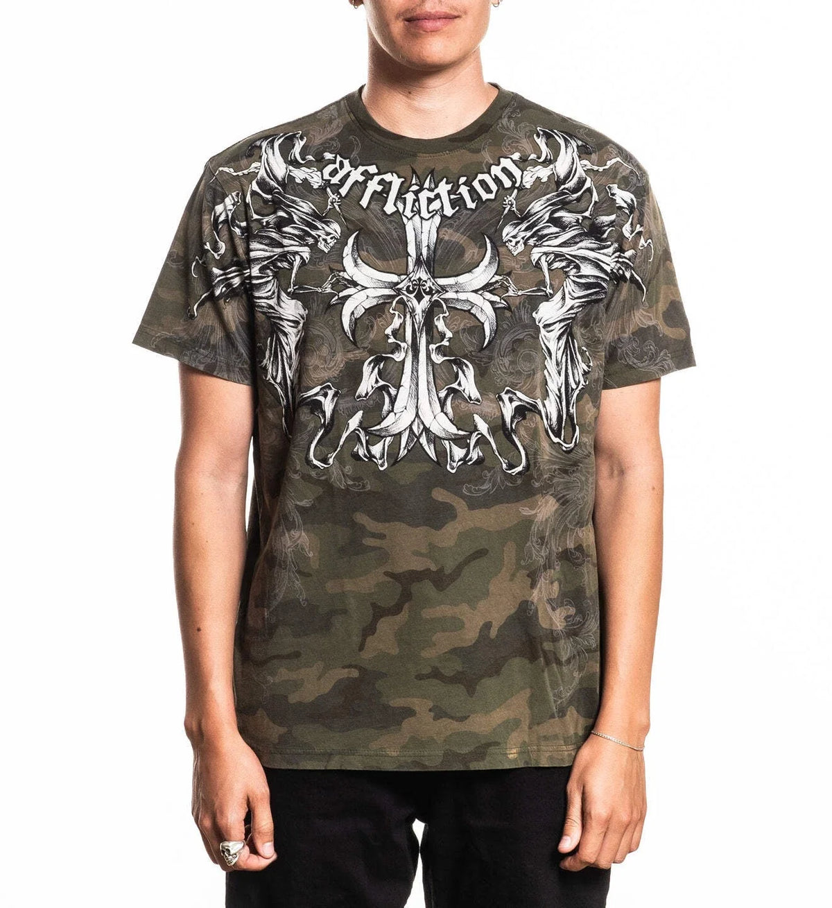 Affliction Men's Jump Unisex , , , Long Sleeve Tee