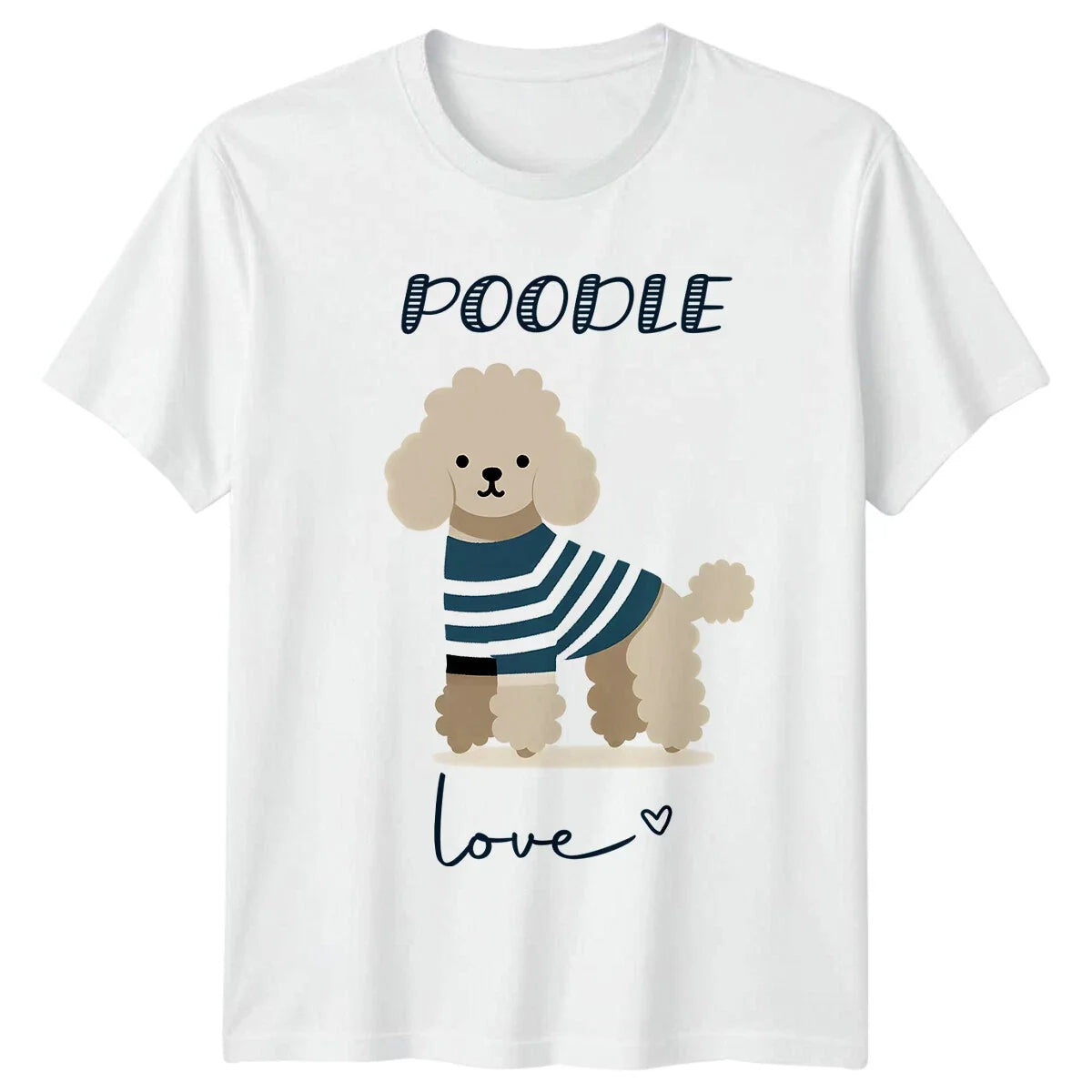 Poodle Love Dog Cute Cartoon Animal Pet Graphic Tee Unisex , , , Long Sleeve Tee