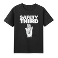 Safety Third Funny Missing Finger Safety Third Graphic Saying Unisex , , , Long Sleeve Tee