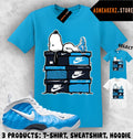 Shirt To Match Foamposite Pro University Blue Sneaker Matching Sneakerhead S Dog Unisex , , , Long Sleeve Tee