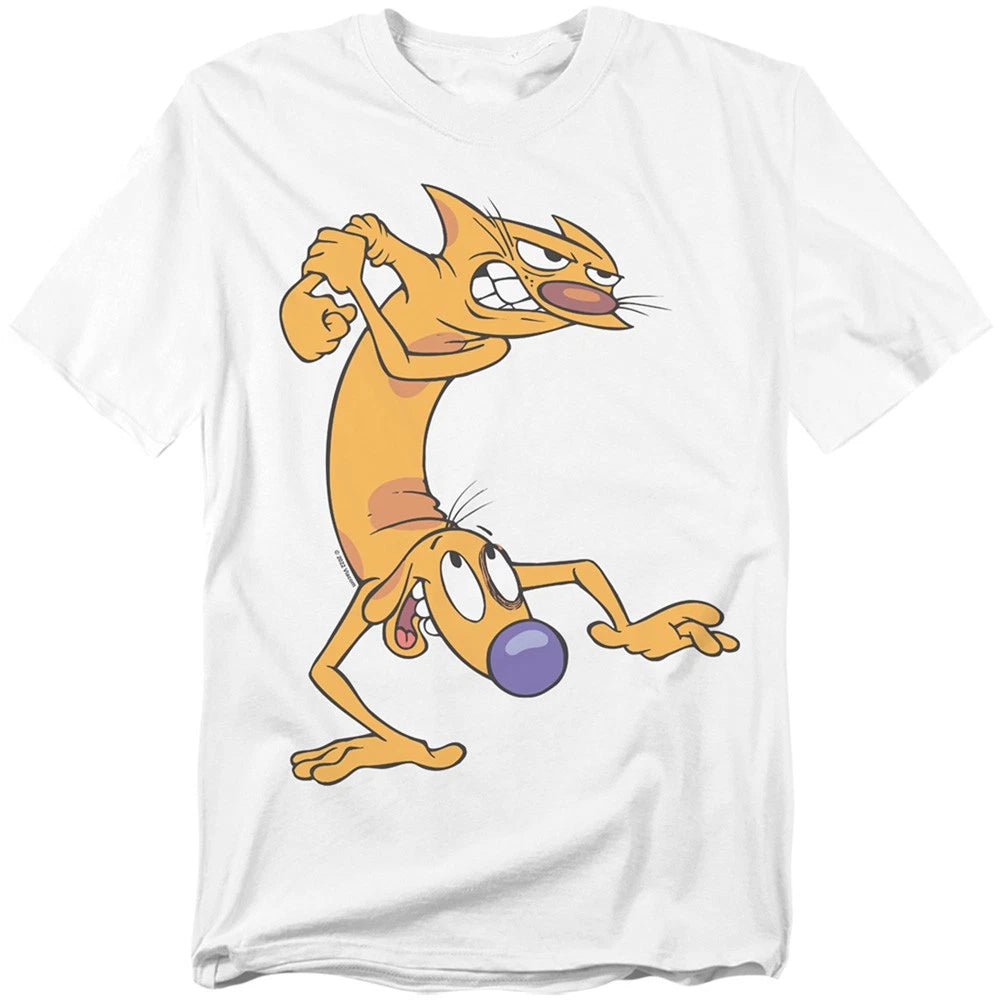Catdog - Ready To Fight - Adult Unisex Short Sleeve T-Shirt - White