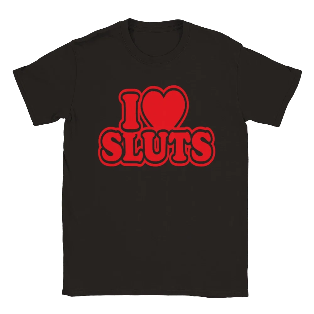 I Love Sluts - Classic Unisex Crewneck Unisex , , , Long Sleeve Tee