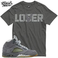 Shirt To Match 5 Wolf Grey Unisex Tee Sneaker Shirt Lover Shirt Sneaker Tee Unisex , , , Long Sleeve Tee