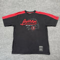 Vintage Avirex T Shirt Mens Medium Black Red 3D Script Logo Hip Hop Grunge Y2K Unisex , , , Long Sleeve Tee