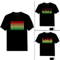 Creative LED Flashing Sound Activated Audio Control Night Club Wear Unisex , , , Long Sleeve Tee
