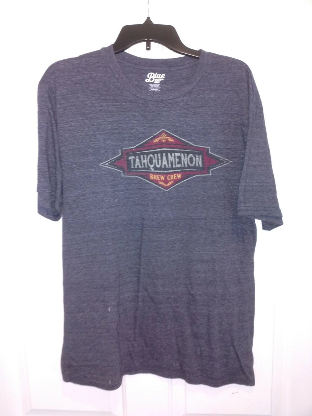 Tahquamenon Brew Crew Beer Graphic T Shirt Men's Large Blue