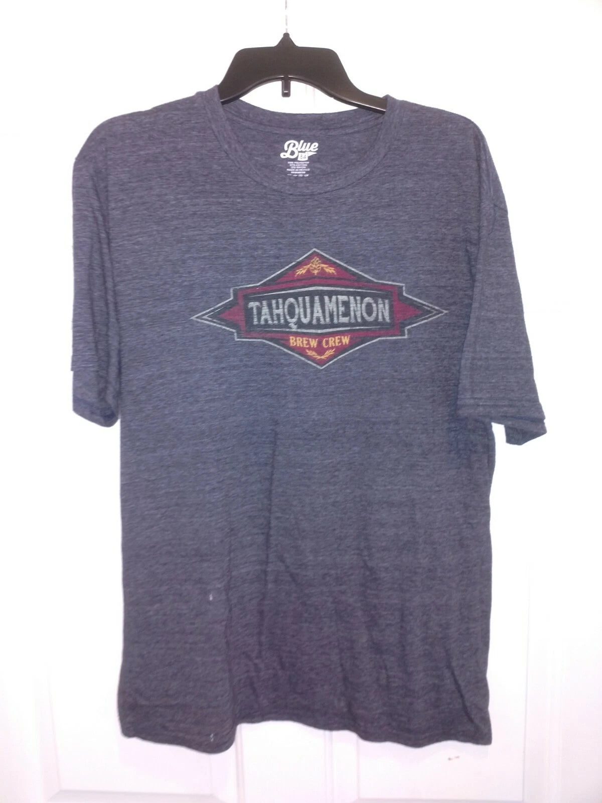 Tahquamenon Brew Crew Beer Graphic T Shirt Men's Large Blue