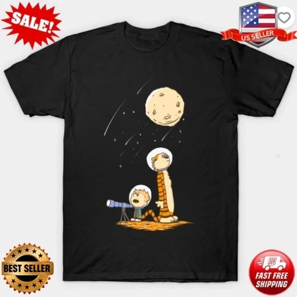 Calvin and Hobbes Astronaut T-Shirt | S-5XL