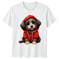 Cute Puppy Dog In Red Animals Dogs Graphic Tee Unisex T Shirt Unisex , , , Long Sleeve Tee