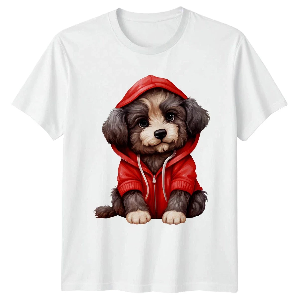 Cute Puppy Dog In Red Animals Dogs Graphic Tee Unisex T Shirt Unisex , , , Long Sleeve Tee