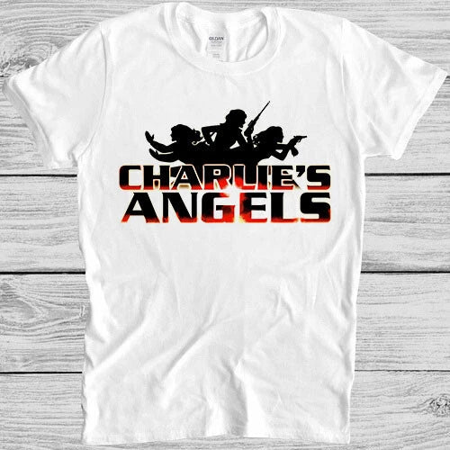 Charlie's Angels T Shirt 70s TV Show Series Cult Cool Gift Tee M264 Unisex , , , Long Sleeve Tee