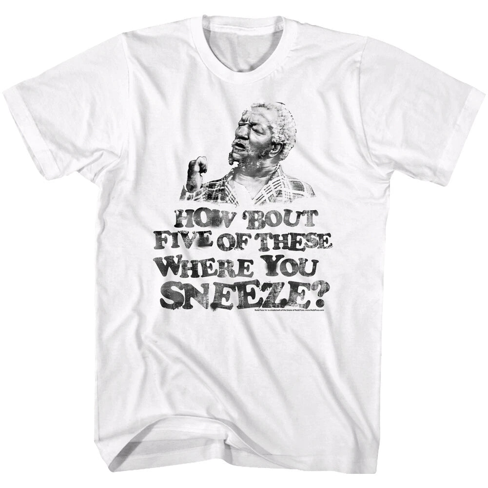 Sanford & Son Funny TV Show How Bout 5 Of These Where You Sneeze Men's T Shirt
