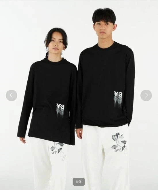 Y-3 Graphic Long Sleeve Tee Black IZ3122 Unisex , , , Long Sleeve Tee
