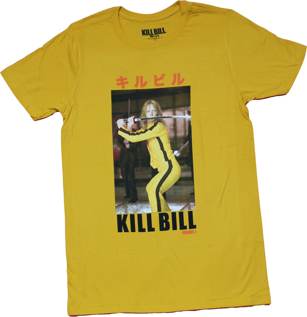 Kill Bill Mens T-shirt - The Bride Sword Sce  Yellow