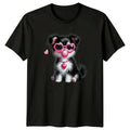 Puppy Dog Heart Sunglasses Dogs Animals Mens Womens Tee Cute Bubblegum Unisex , , , Long Sleeve Tee