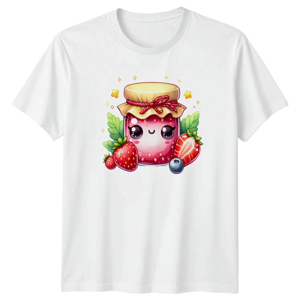 Sweet Kawaii Strawberry Jam Jar T-Shirt Berry Fruit Food Lover Gift