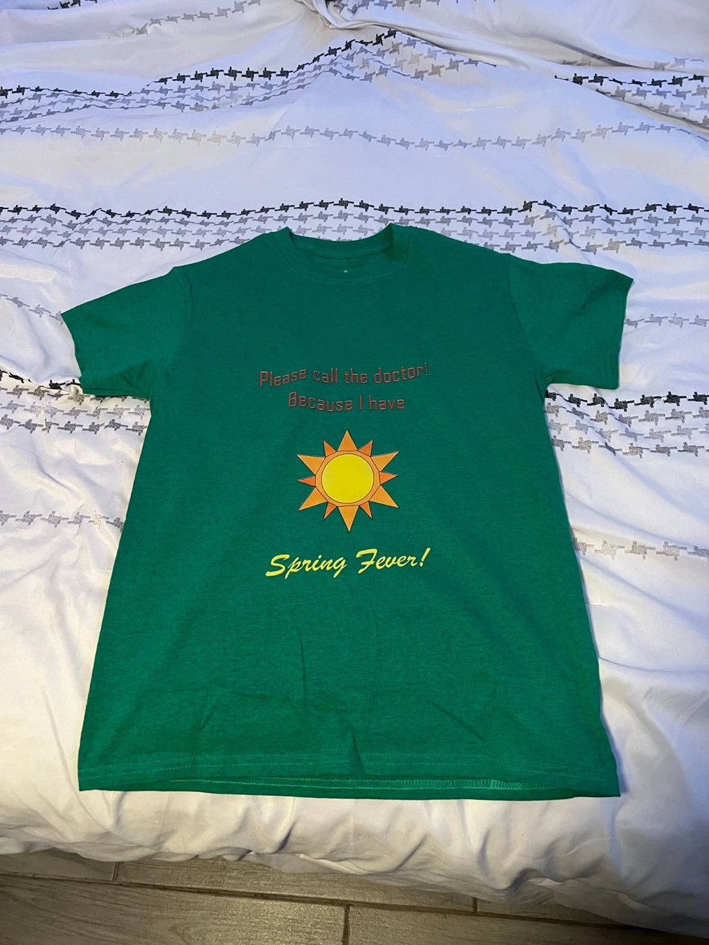 Funny Spring Green T-Shirt for novelty or home Large