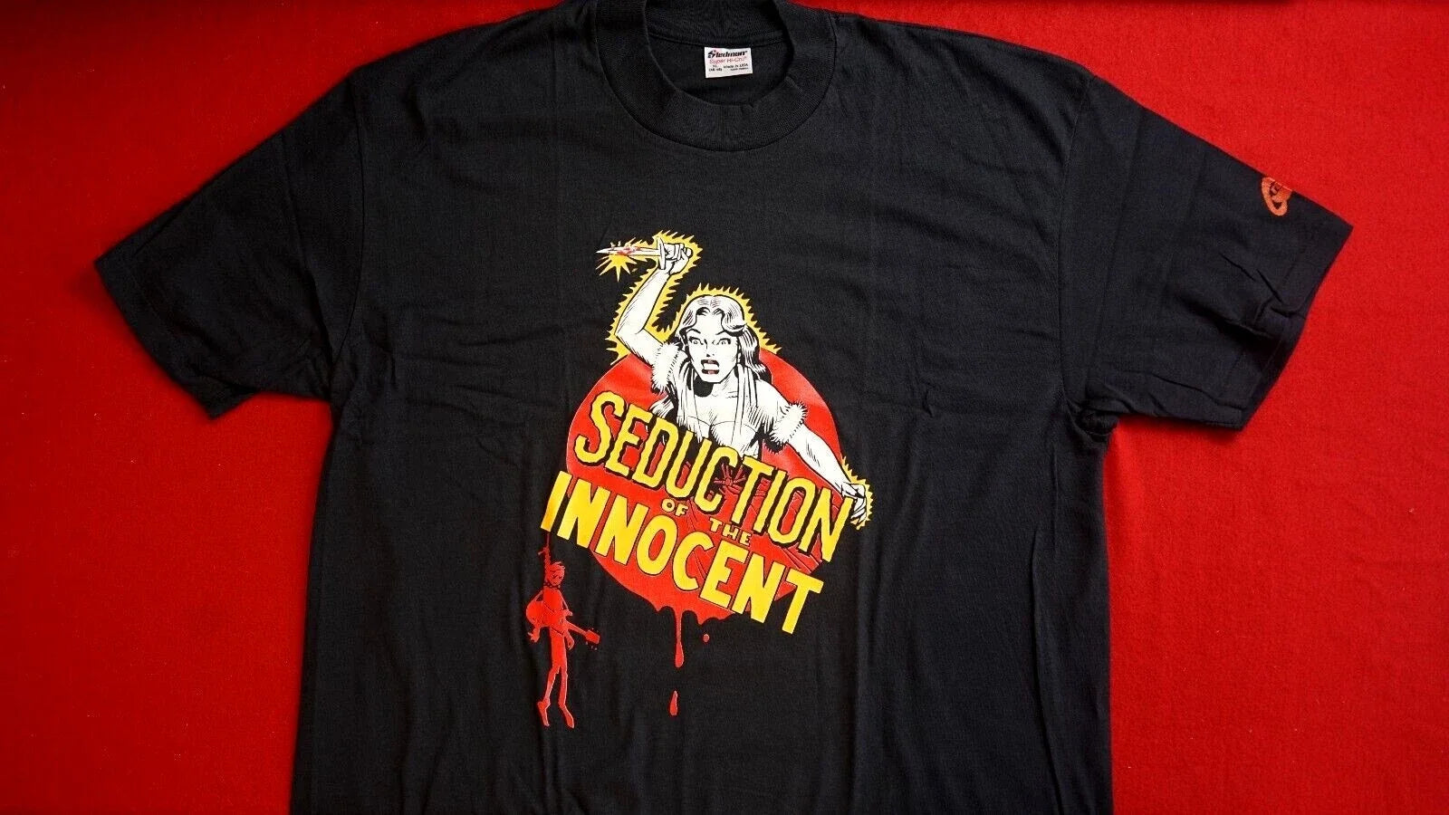 Vintage 90's Graphitti Designs, Seduction of the Innocent T shirt, NOS Sealed Unisex , , , Long Sleeve Tee