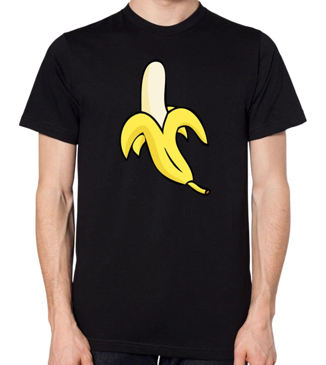 Cartoon Peeled Banana T-Shirt Men Women Unisex Top