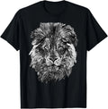 Black And White Lion Head Tee Gift Unisex Unisex , , , Long Sleeve Tee
