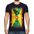 GRENADA GRUNGE FLAG MENS TEE TOP GRENADIAN SHIRT FOOTBALL JERSEY GIFT Unisex , , , Long Sleeve Tee