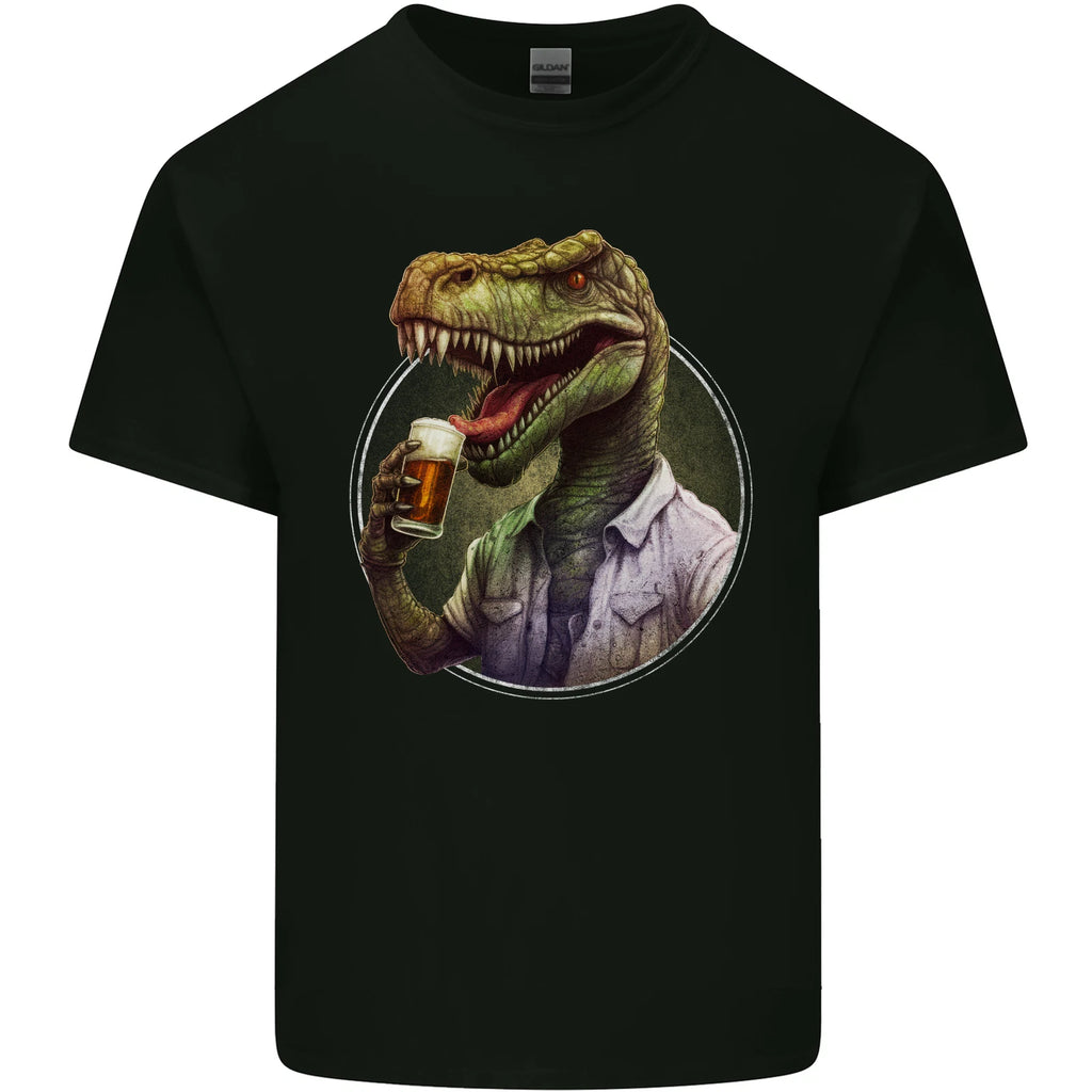 BeerRex Funny Beer T-Rex Dinosaur Alcohol Mens Light Cotton T-Shirt