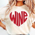 Wine Heart T-shirt, Perfect Gift For Wine Lovers, Wine Night Tee, Drinking Shirt