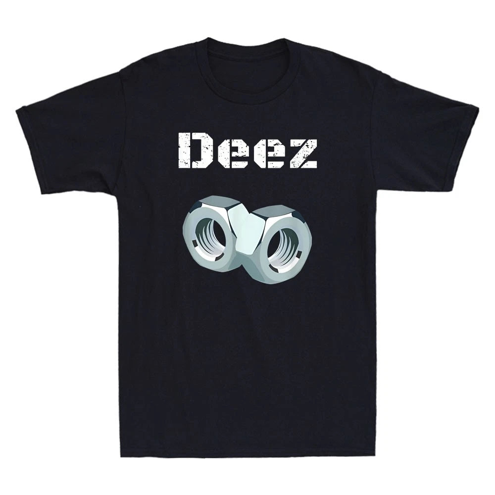 Deez Nuts Got Em Funny Nut Meme Sarcastic Quote Retro Men's Short Sleeve T-Shirt