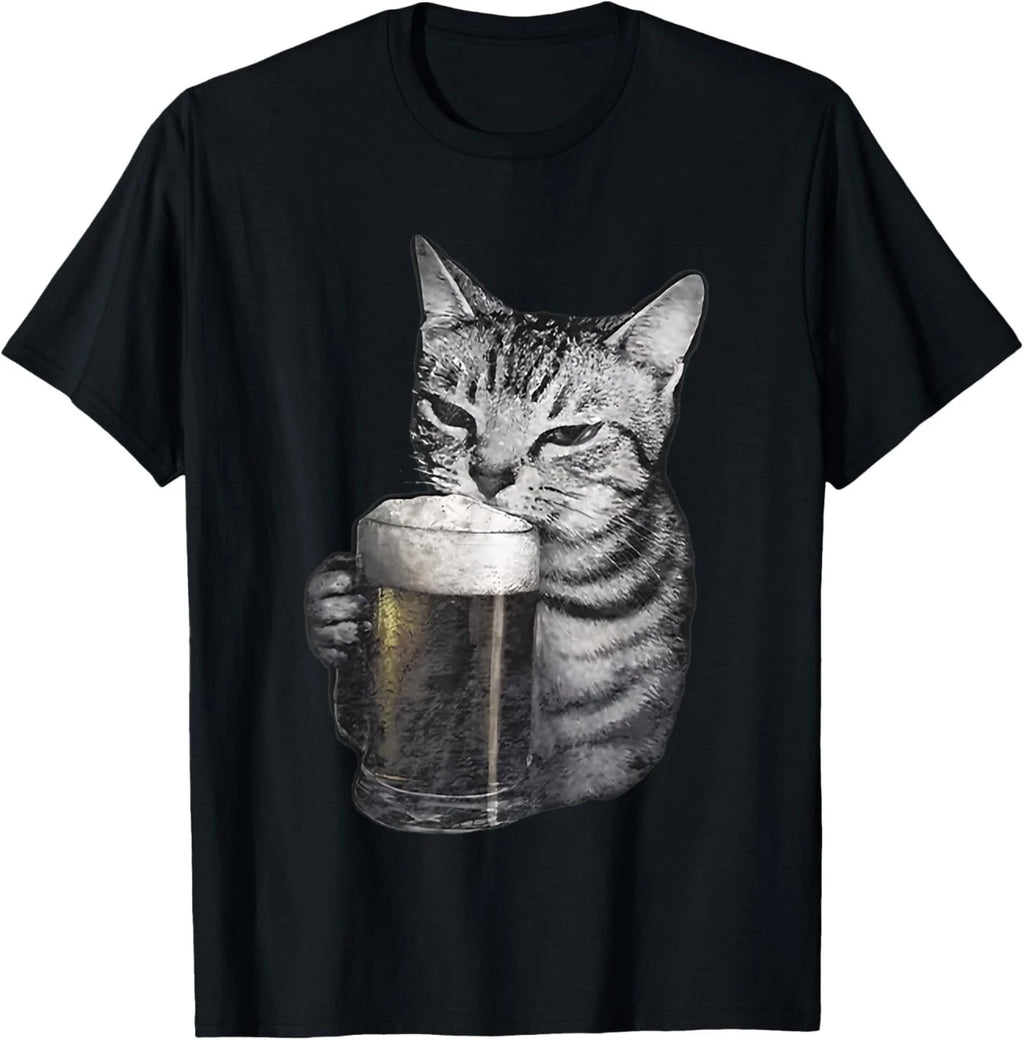 Cat Drinking Beer T-Shirt