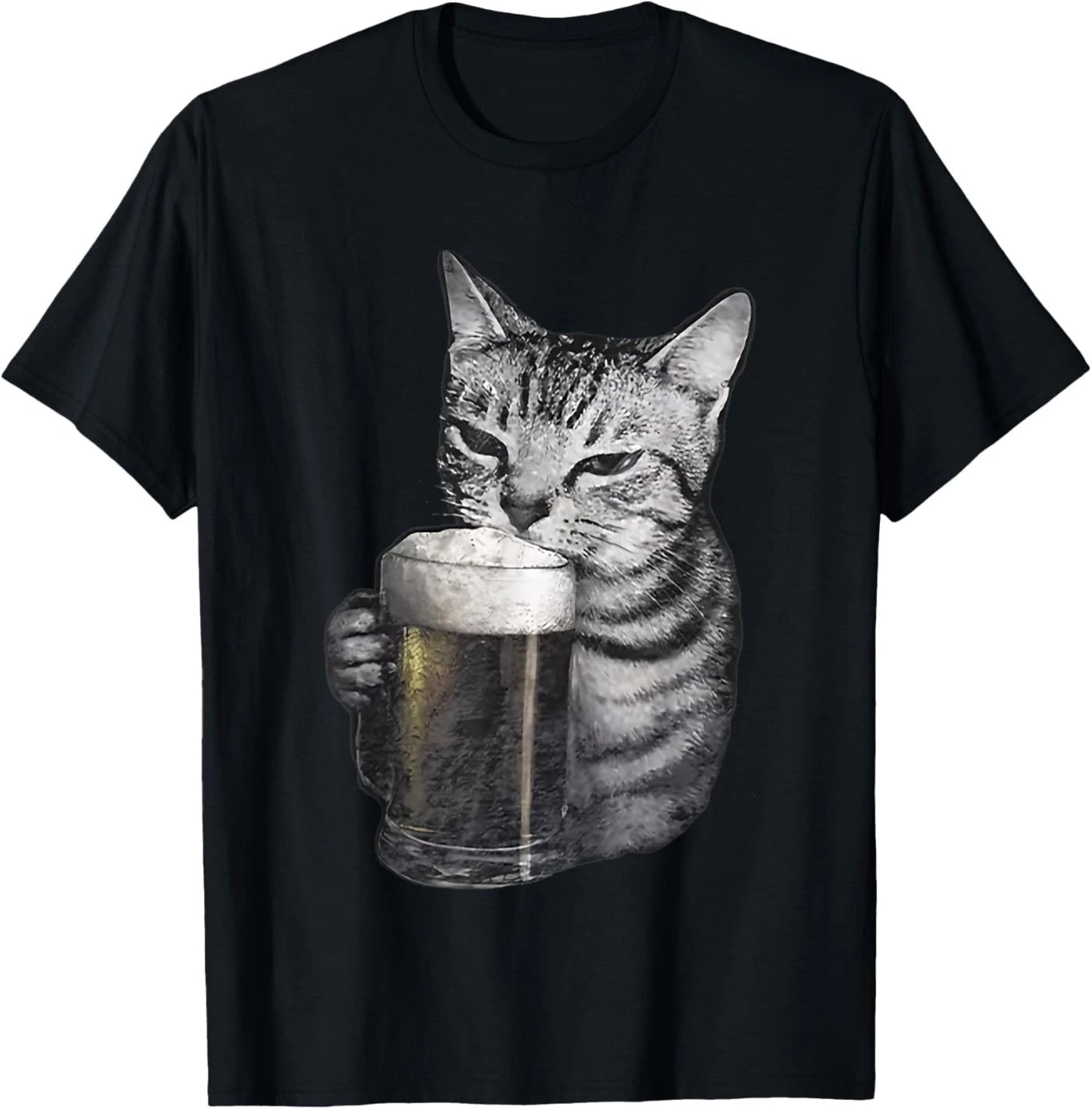 Cat Drinking Beer T-Shirt