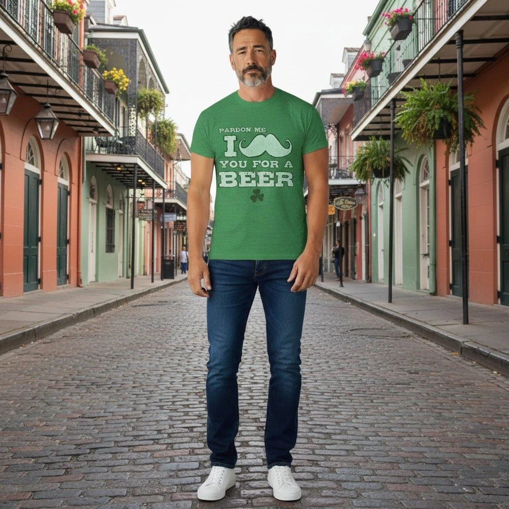 Delta I Mustache You For A Beer Graphic T Shirt XL