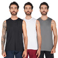 Pack of 3 Men's Dri Cool Muscle Tee Breathable Workout Muscle Sleeveless Unisex , , , Long Sleeve Tee