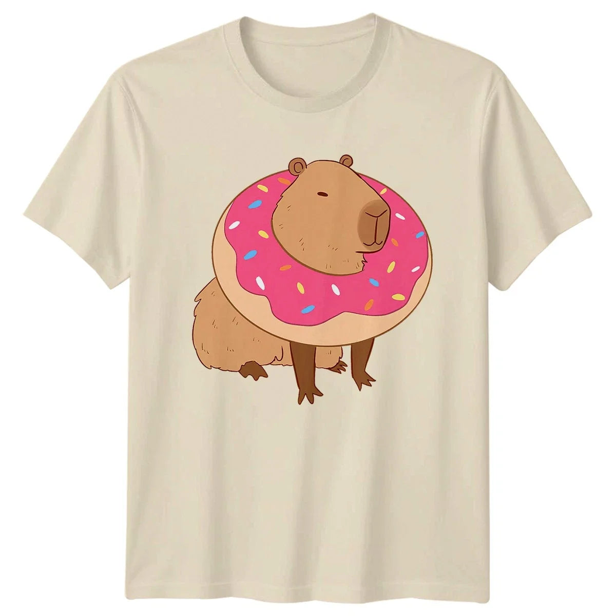 Funny Donut Capybara Cute Dessert Capybara Donuts Animals Birthday Unisex , , , Long Sleeve Tee