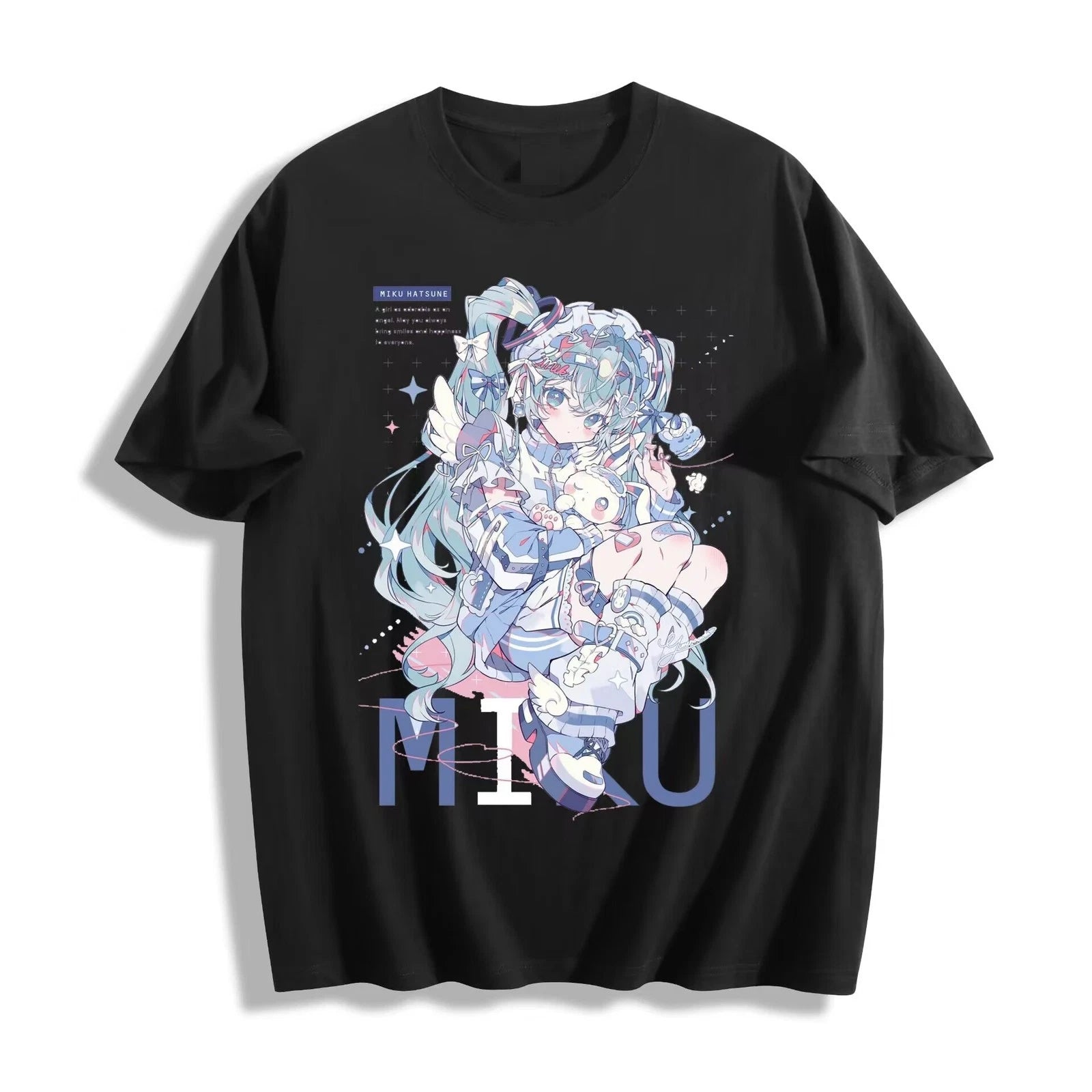 Kawaii Angel Hatsune Miku T-Shirt - Stars Glow Design Unisex Tee