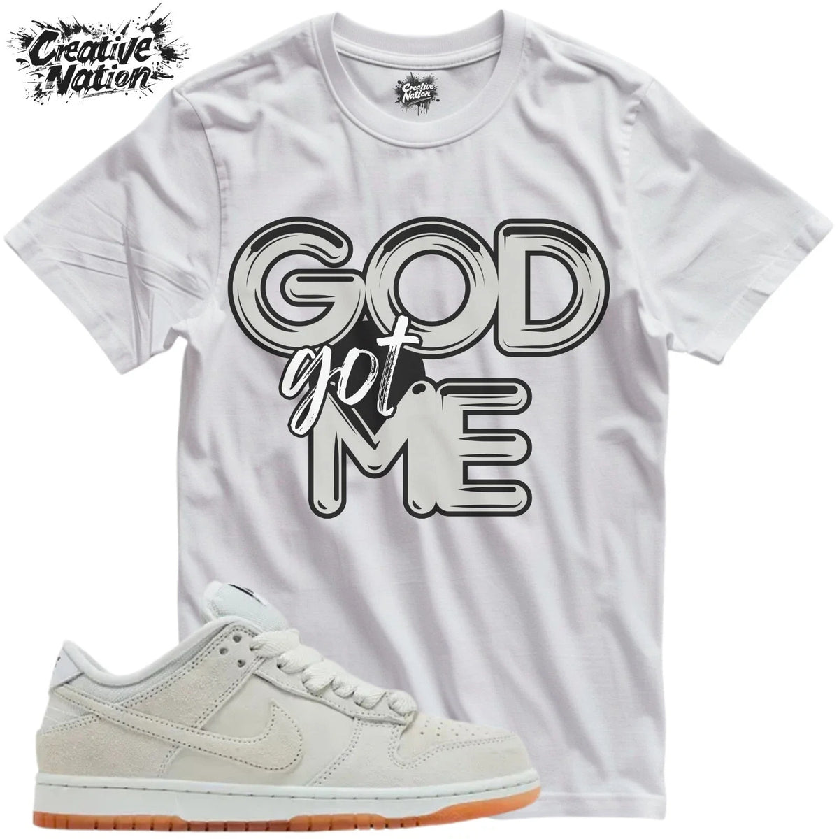 Shirt To Match SB Dunk Low Pro B Pale Ivory Unisex Tee GOD Got Me Shirt Unisex , , , Long Sleeve Tee