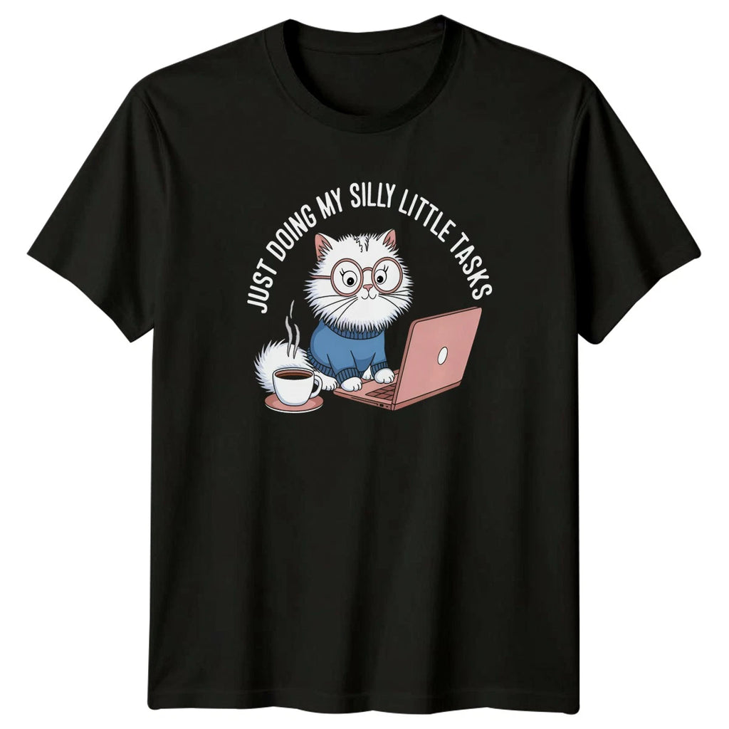 Just Doing My Silly Little T-Shirt Work From Home Cat Birthday Gift