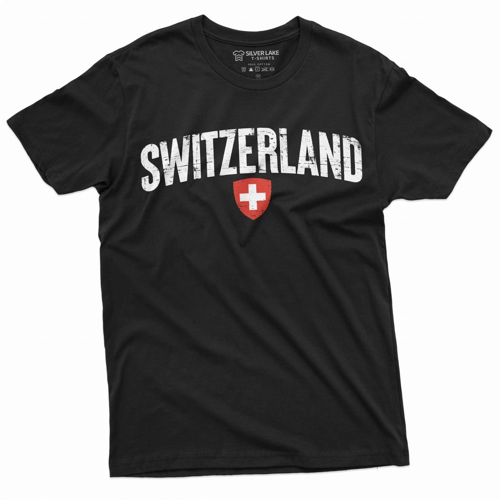 Switzerland Flag T-Shirt Switzerland National Tee Shirt Swiss Gift Tee