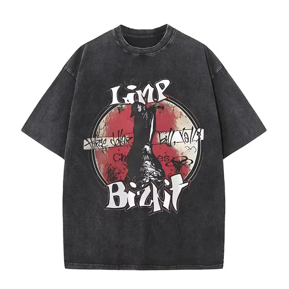 Limp Bizkit Style Graphic T Shirt Nu Metal Vintage Cotton Grunge Band Tee S-3XL Unisex , , , Long Sleeve Tee