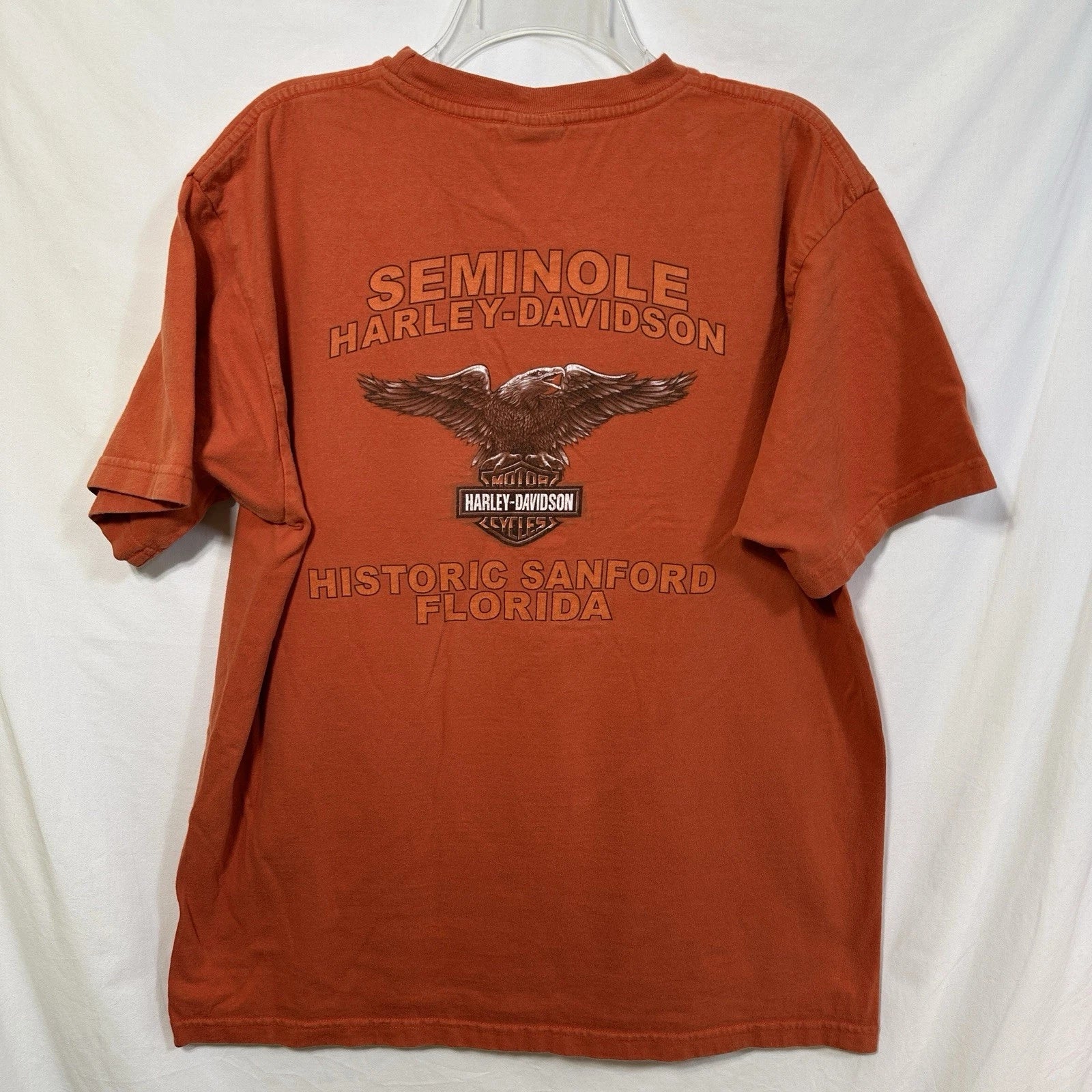 Vintage Harley-Davidson Seminole Sanford Florida XL Y2K T-Shirt Biker Tee Eagle