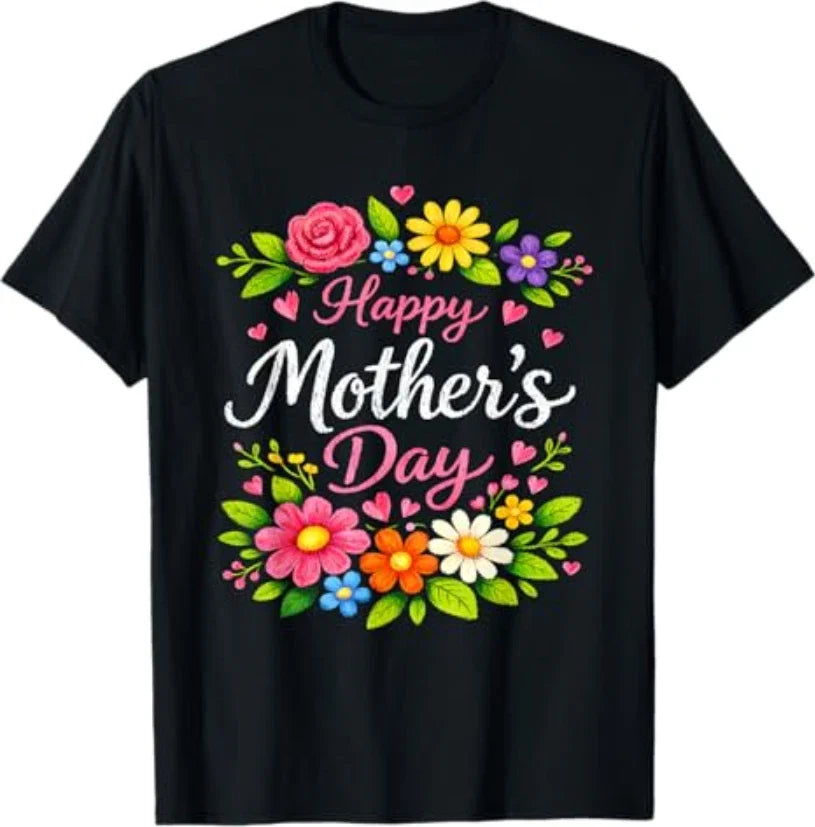 Happy Mother’s Day Floral Cute Flower Colorful Fun Adorable Unisex , , , Long Sleeve Tee