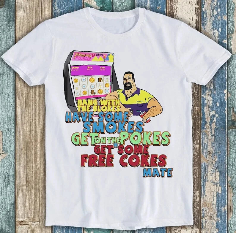 The Big Lez Show Mike Nolan Pokes Pyramid Plunder Casino Gift Tee T Shirt M1582
