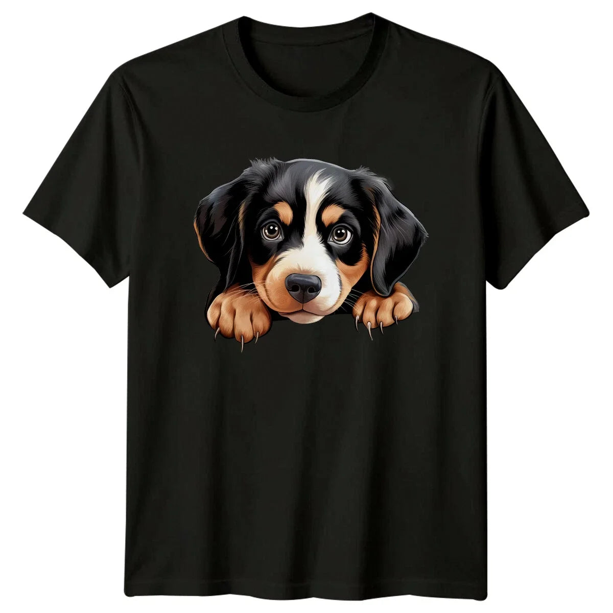 Cute Appenzeller Sennenhund Puppy Dog Breed Peekaboo Unisex , , , Long Sleeve Tee