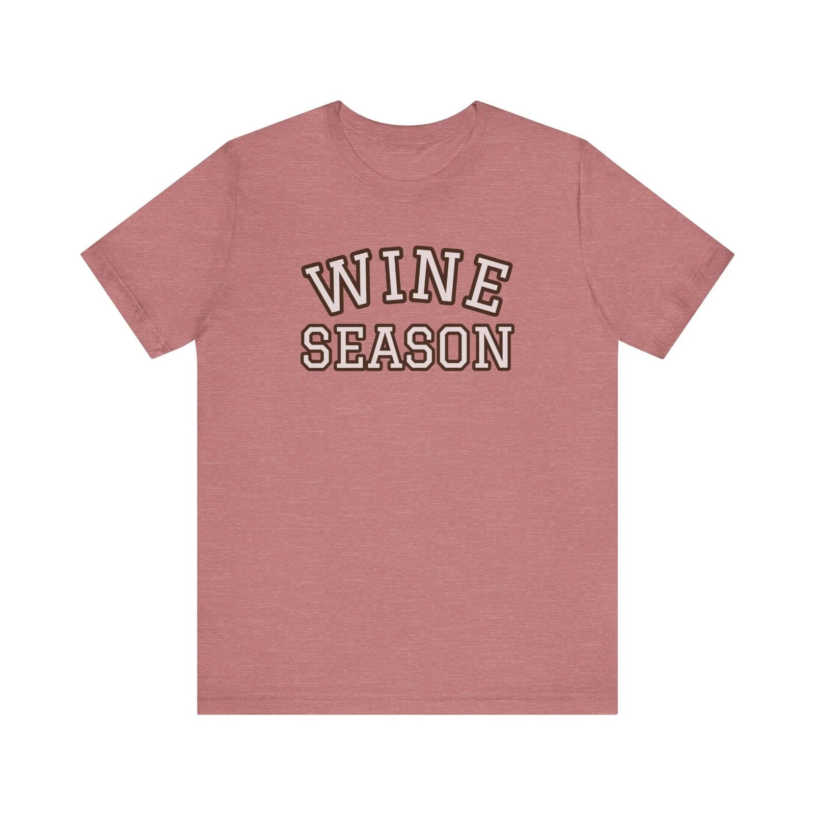 Wine Season Crewneck T-Shirt, Fall Fashion Holiday Apparel Gift For Her