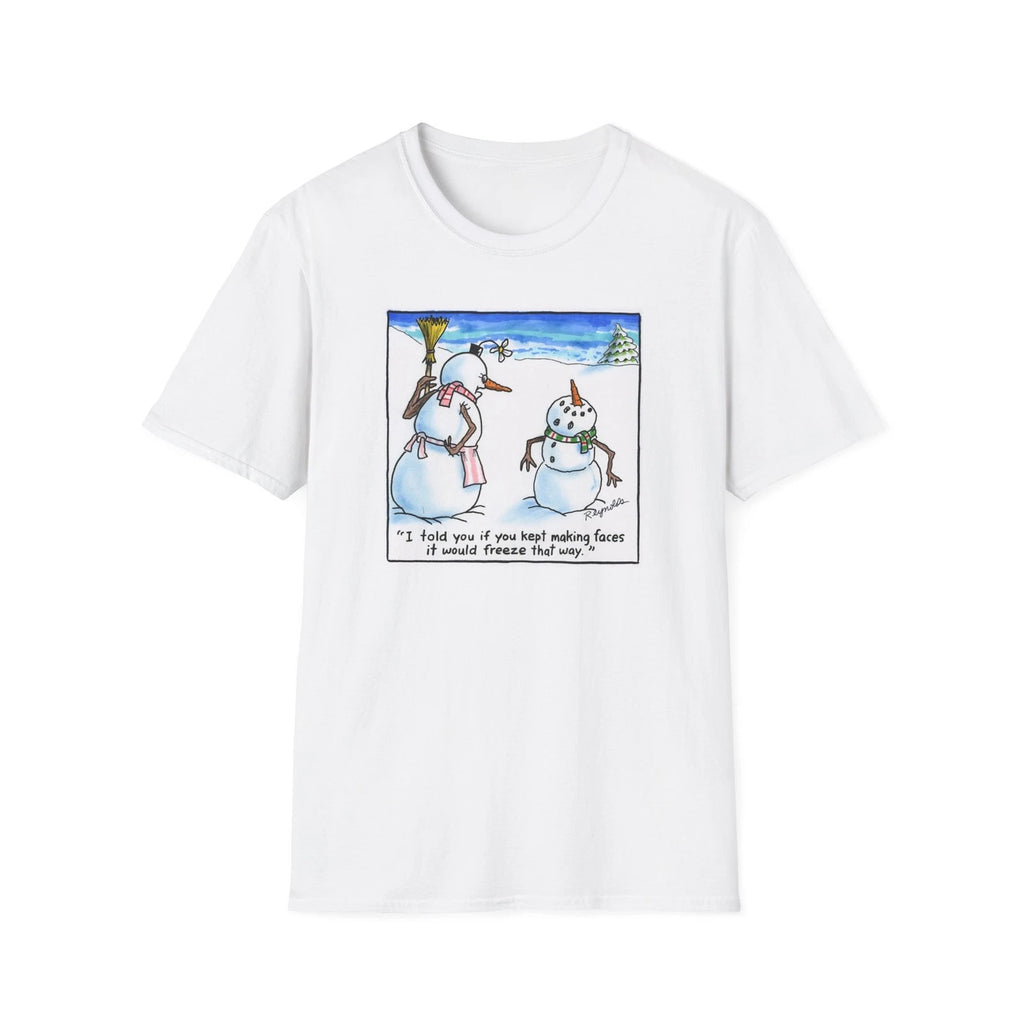 Cartoon Snowman Funny Quote T-Shirt, Holiday Winter Tee, Christmas Snowman