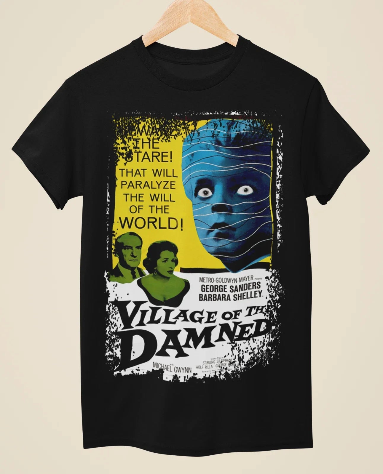 Village of the Damned (1960) - Movie Poster inspired Unisex Black Unisex , , , Long Sleeve Tee