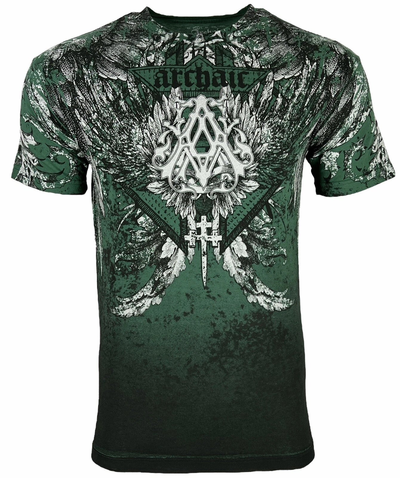 ARCHAIC by AFFLICTION Men's GRIFFIN Green Tattoo Biker S-4XL $40 NWT Unisex , , , Long Sleeve Tee